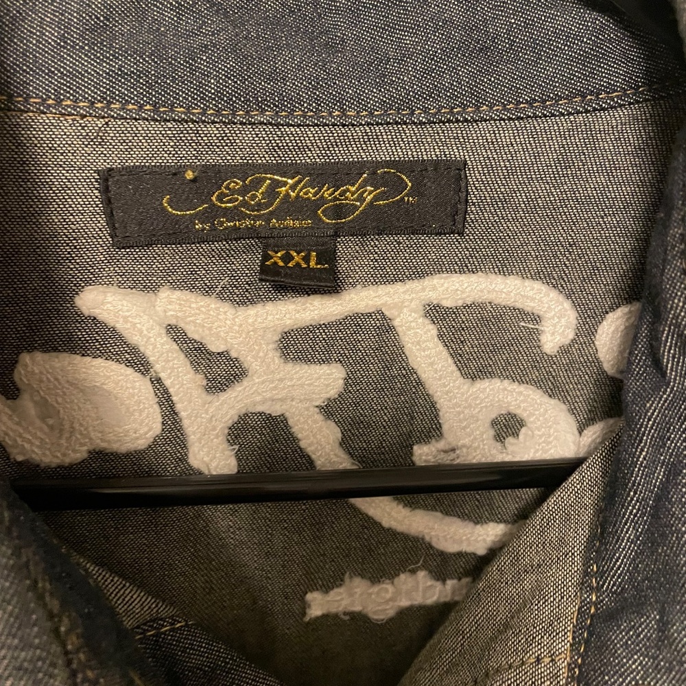 Ed Hardy by Christian Audigier Denim Shirt - Picture 8 of 10